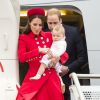 Le duc et la duchesse de Cambridge ainsi que le prince George, dont c'est le premier voyage officiel, sont arrivés en Nouvelle-Zélande le 7 avril 2014.