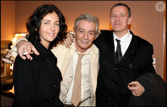 Pierre Arditi, Francis Huster et Cristiana Reali à Paris, le 5 février 2007. 