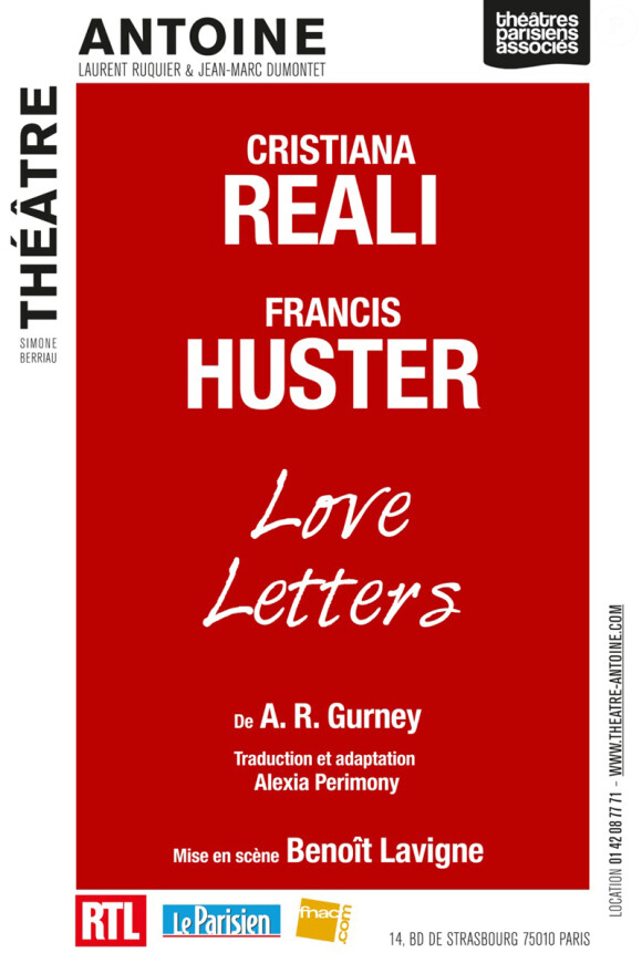 Cristiana Reali et Francis Huster dans "Love Letters" au Théâtre Antoine, jusqu'au 30 avril 2014.