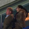 Boris Becker et sa femme Lilly Kerssenberg assistent au match de Ligue des Champions Chelsea-PSG (2-0) au stade Stamford Bridge à Londres, le 8 avril 2014.