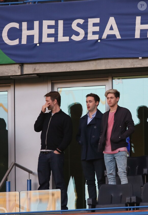 Niall Horan du groupe One Direction au match de Ligue des Champions PSG-Chelsea au stade Stamford Bridge à Londres, le 8 avril 2014. 
