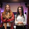 Exclusif - Vanessa Lawrens (Les Anges de la télé-réalité 6) et Émilie Nef Naf, révélée par Secret Story 3 lors du casting People Extension aux Salons du Louvre à Paris le 9 avril 2014