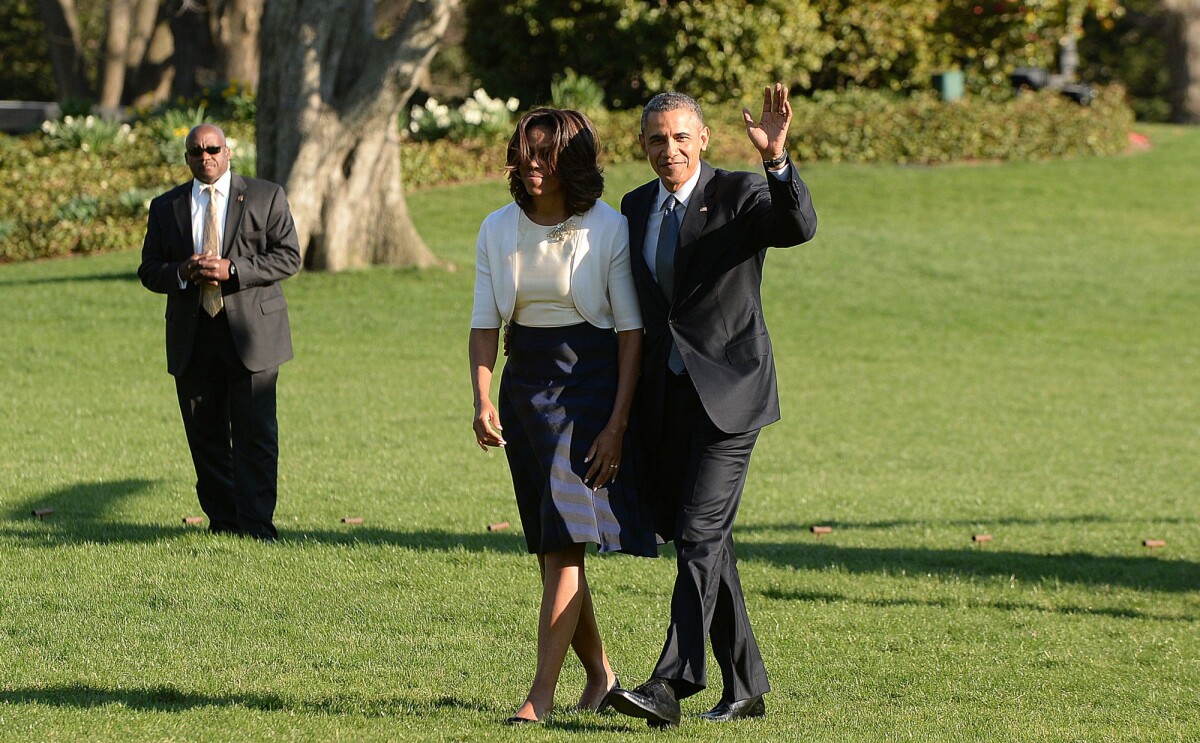 Photo : Barack Obama et Michelle de retour à la Maison Blanche à ...