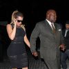 Khloé Kardashian se rend au restaurant Cecconi's où elle a retrouvé sa soeur Kourtney Kardashian et le mari de cette dernière Scott Disick ainsi que le rappeur French Montana. West Hollywood, le 10 avril 2014.