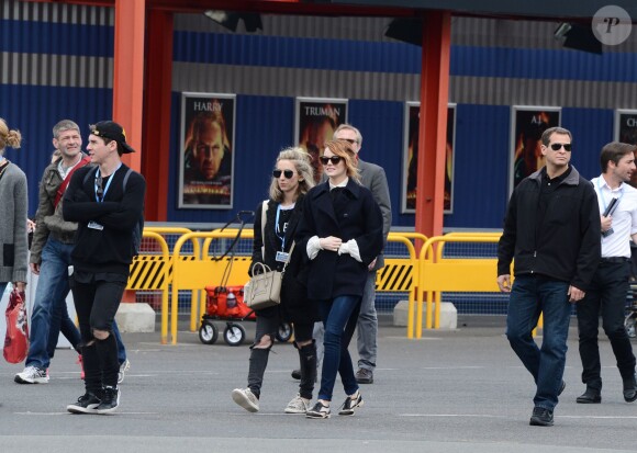 Emma Stone aux Walt Disney Studios à Disneyland Paris, Marne-la-Vallée, pour la promotion de The Amazing Spider-Man 2, le 11 avril 2014.