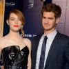 Emma Stone et Andrew Garfield lors de l'avant-première du film The Amazing Spider-Man 2: Le Destin d'un Héros à Paris, le 11 avril 2014.