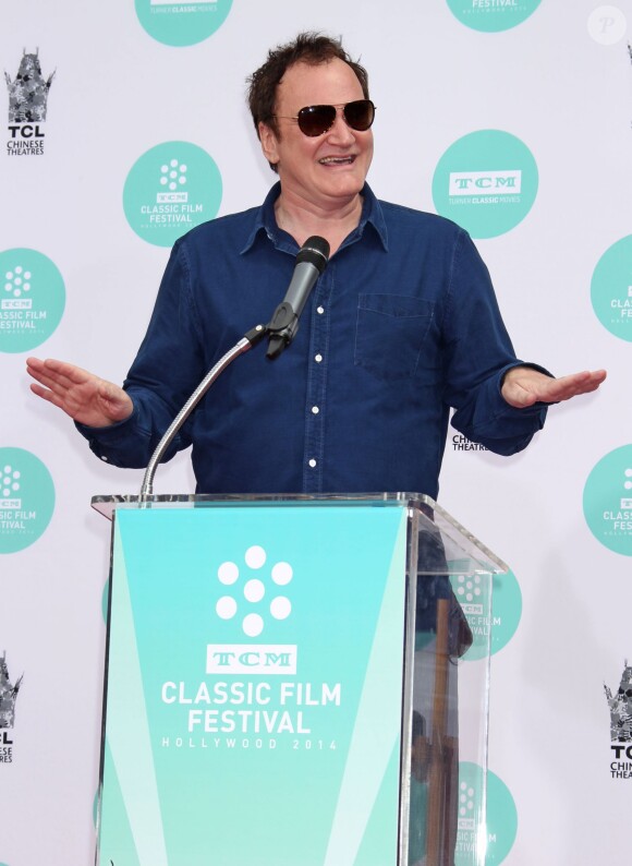 Quentin Tarantino - Jerry Lewis laisse ses empreintes dans le ciment hollywoodien, le 12 avril 2014.