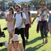 Kellan Lutz, Ashley Greene, Paul Khoury, Aaron Paul lors du 1er jour du Festival de Coachella à Indio, le 11 avril 2014.