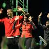 Colin Kaepernick des San Francisco 49ers danse avec Michelle Obama en février 2013 à Chicago pour le programme anti-obésité de la First Lady, Let's Move.