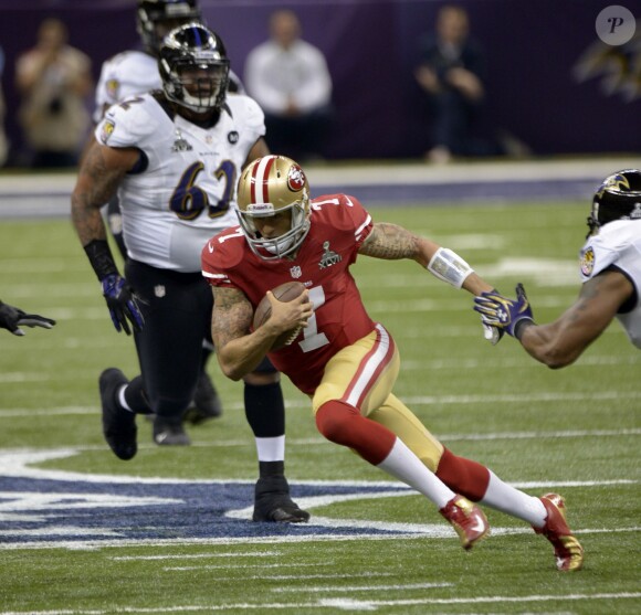 Colin Kaepernick, quarterback des San Francisco 49ers, lors du Super Bowl XLVII le 3 février 2013
