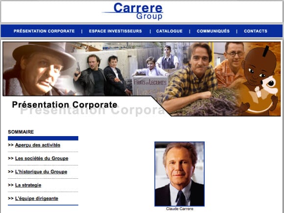Claude Carrère - Capture d'écran du site internet de Carrère Group
