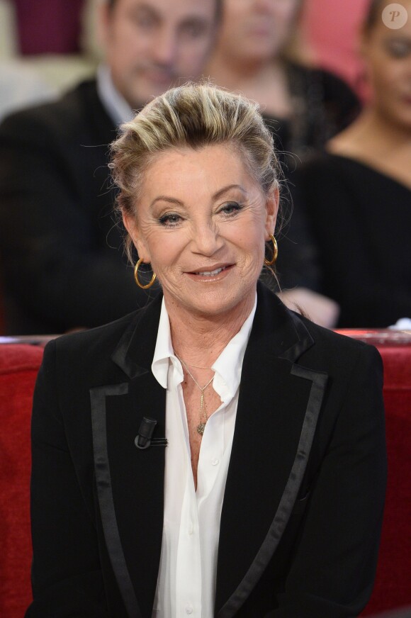 Sheila - Enregistrement de l'émission "Vivement Dimanche" à Paris le 12 décembre 2013.