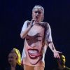 Miley Cyrus en concert à la MGM Grand Arena à Las Vegas. Le 1er mars 2014.