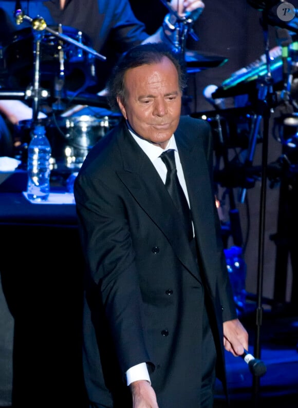 Julio Iglesias en concert à Marbella le 4 août 2013.