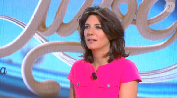 L'animatrice Estelle Denis, invitée du Tube sur Canal+, le samedi 19 avril 2014.
