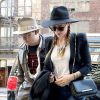 Johnny Depp et sa fiancée Amber Heard arrivent à Big Apple dans un hôtel de New York, le 21 avril 2014.