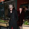Johnny Depp et sa fiancée Amber Heard vont dîner au restaurant pour l'anniversaire de cette dernière (28 ans) à New York, le 21 avril 2014.