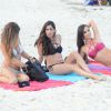 Exclusif - Stefania Sita, Crystal Gail et Lisa Opie (profitent de la plage, un dimanche de Pâques. Miami, le 20 avril 2014.