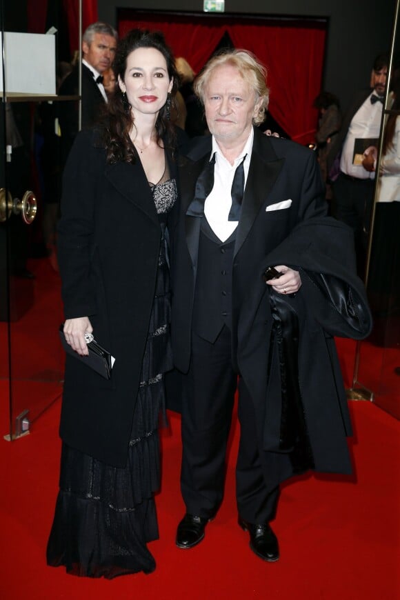 Niels Arestrup et sa femme Isabelle Le Nouvel lors des arrivées à la cérémonie des César le 28 février 2014