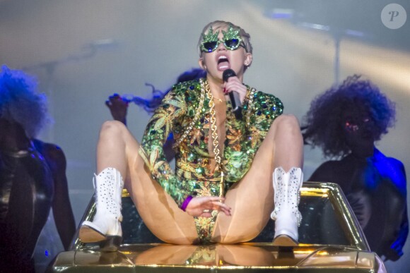 Miley Cyrus en concert à East Rutherford, le 3 avril 2014.