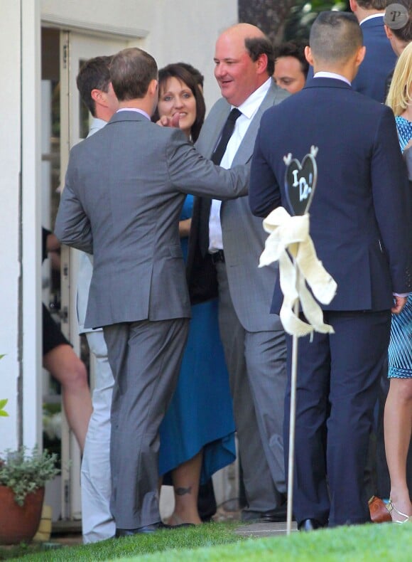 Brian Baumgartner et Celeste Ackelson se sont mariés à Los Angeles, le 26 avril 2014.