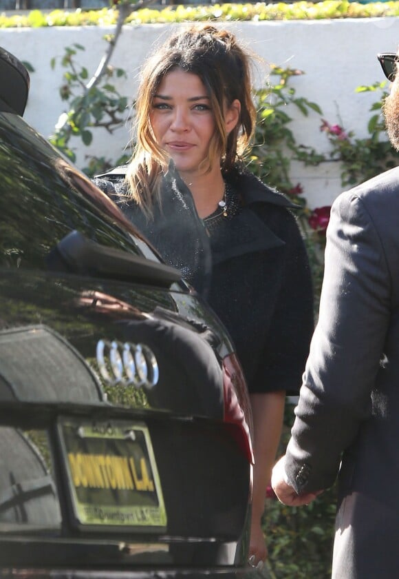 Jessica Szohr au mariage de Brian Baumgartner et Celeste Ackelson, à Los Angeles, le 26 avril 2014.