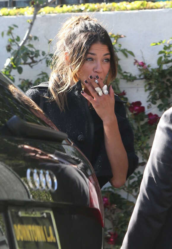 Jessica Szohr au mariage de Brian Baumgartner et Celeste Ackelson, à Los Angeles, le 26 avril 2014.