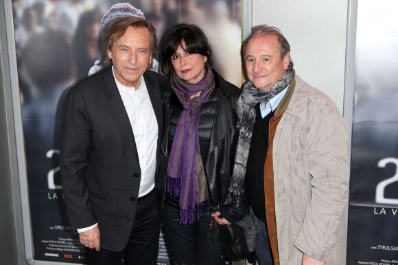 Alexandre Arcady, Patrick Braoudé et sa femme Guila lors de l'avant-première du film 24 jours au Publicis à Paris, le 29 avril 2014.