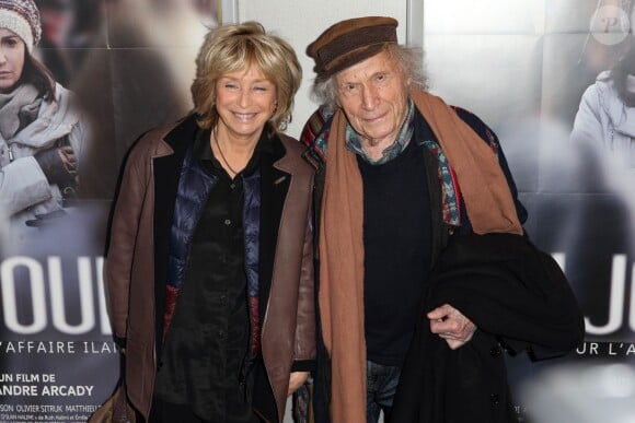 Danièle Thompson et Ivry Gitlis lors de l'avant-première du film 24 jours au Publicis à Paris, le 29 avril 2014.