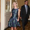 Reese Witherspoon remettait à Charlene de Monaco, le 29 avril 2014 à Los Angeles, le Champion of Children Award lors du 26e Déjeuner de printemps de l'association The Colleagues, au Beverly Wilshire Hotel. 