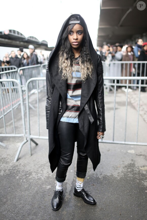 Angel Haze lors de la fashion week de Paris. Le 17 janvier 2014.