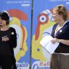 Chantal Lian (Programmation / Sélection US in Progress) et Sophie Dulac (Présidente) à l'occasion de la conférence de presse de la 3e édition du Champs-Elysées Film Festival sur la terrasse du Publicis à Paris, le 29 avril 2014.