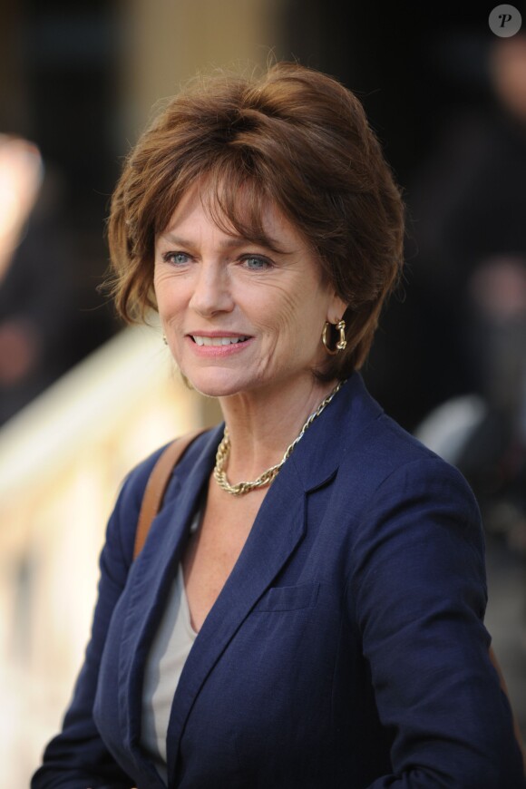 Jacqueline Bisset sur le tournage du film inspiré de l'affaire Dominique Strauss-Kahn (réalisé par Abel Ferrara) à New York le 3 mai 2013.