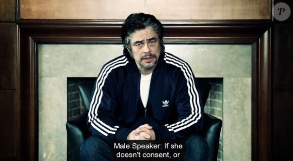 Benicio Del Toro dénonce les agressions sexuelles contre les femmes dans une campagne vidéo de la Maison Blanche. Avril 2014.