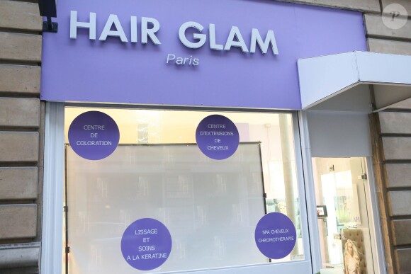 La soirée de lancement du salon de coiffure "Hair Glam" spécialisé dans la pose d'extensions de cheveux à Paris, le 30 avril 2014
