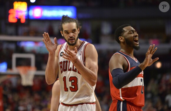 Joakim Noah lors de Chicago Bulls-Washington Wizards à Chicago, le 22 avril 2014. 