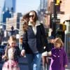 Sarah Jessica Parker et ses filles Tabitha et Marion à New York, le 28 avril 2014.