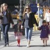 Sarah Jessica Parker et ses filles Tabitha et Marion à New York, le 28 avril 2014.