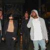 Kim Kardashian et le rappeur Kanye West, en compagnie de Jonathan Cheban, meilleur ami de Kim, dans les rues du quartier de Soho à New York, le 4 mai 2014.