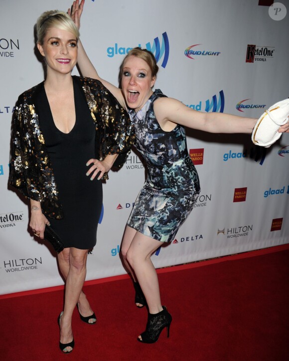 Taryn Manning et Emma Myles (Orange is The New Black) - 25e cérémonie des GLAAD Media Awards au Waldorf Astoria à New York, le 3 mai 2014.