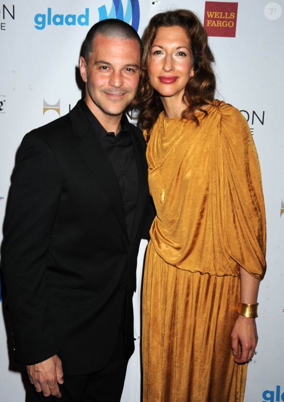 Alysia Reiner (Orange is the New Black) et son mari David Alan Basche - 25e cérémonie des GLAAD Media Awards au Waldorf Astoria à New York, le 3 mai 2014.
