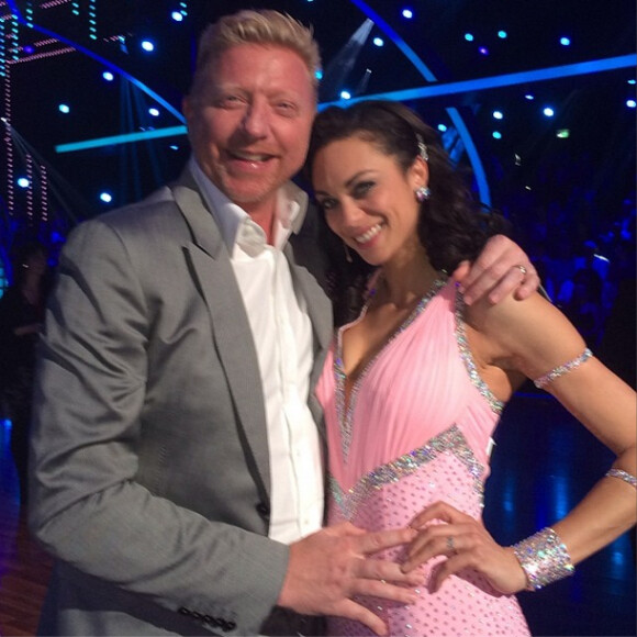 Boris Becker et sa belle Lilly Kerssenberg sur le plateau de l'émission Let's Dance, le 2 mai 2014