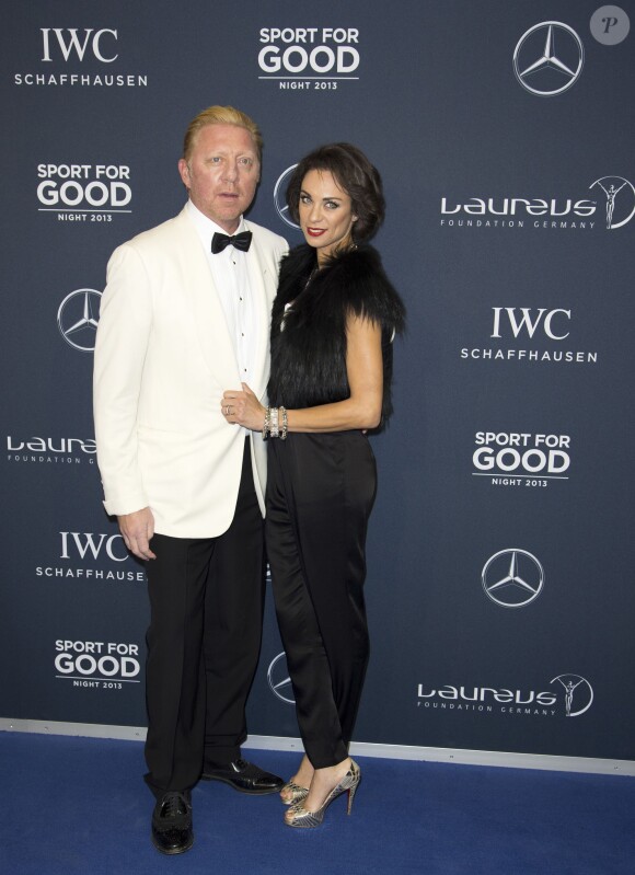 Boris Becker et son épouse Lilly lors du gala des Laureus Sport for Good Night 2013à l'Olympiahalle de Munich le 20 septembre 2013