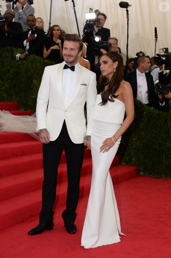 David et Victoria Beckham assistent au MET Gala au Metropolitan Museum of Art. New York, le 5 mai 2014.