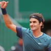 Roger Federer à Monaco le 16 avril 2014 lors du troisième tour du Master 1000 de Monte Carlo