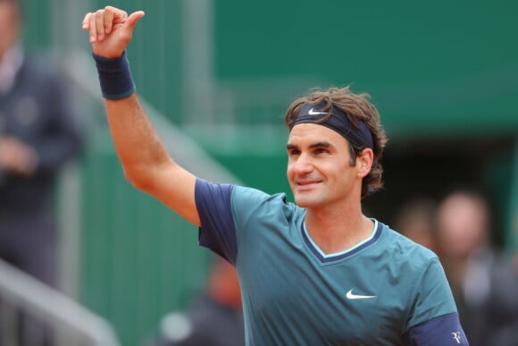 Roger Federer à Monaco le 16 avril 2014 lors du troisième tour du Master 1000 de Monte Carlo
