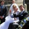 Le prince Hubertus de Saxe-Cobourg et Gotha et sa femme la princesse Kelly lors de leur mariage, célébré le 23 mai 2009 à Cobourg et suivi d'une réception au château Callenberg. Le couple a accueilli le 30 avril 2014 son premier enfant, une petite fille prénommée Katharina.