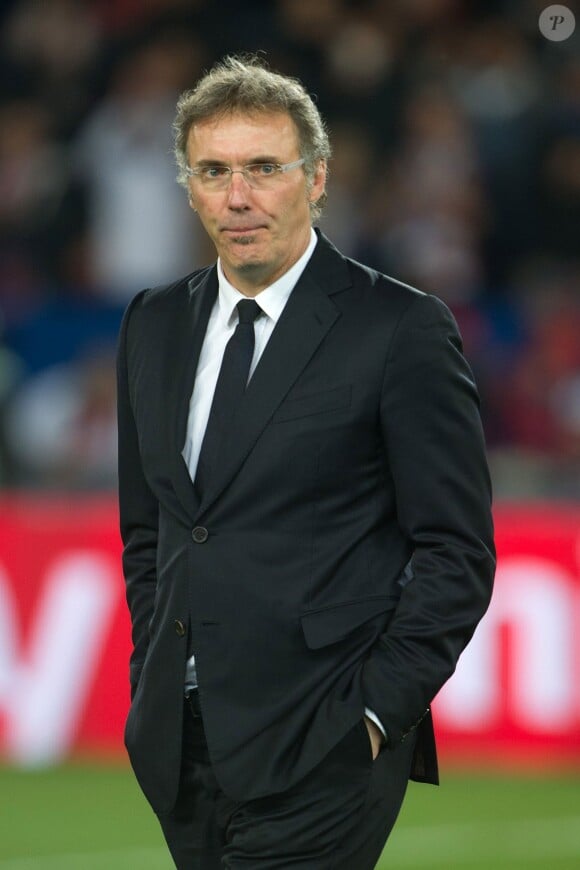 Laurent Blanc lors du match du PSG perdu face à Rennes (2-1), le 7 mai 2014 au Parc des Princes à Paris