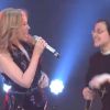 Kylie Minogue et Soeur Cristina Scuccia reprennent Can't get you out of my head, dans The Voice (Italie), le mercredi 7 mai 2014.