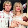 Kurt Cobain et Courtney Love avec leur fille Frances.